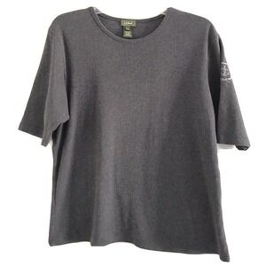 L.L. Bean Women's Grey Short Sleeve Crew Neck Pullover T-Shirt Size Large L